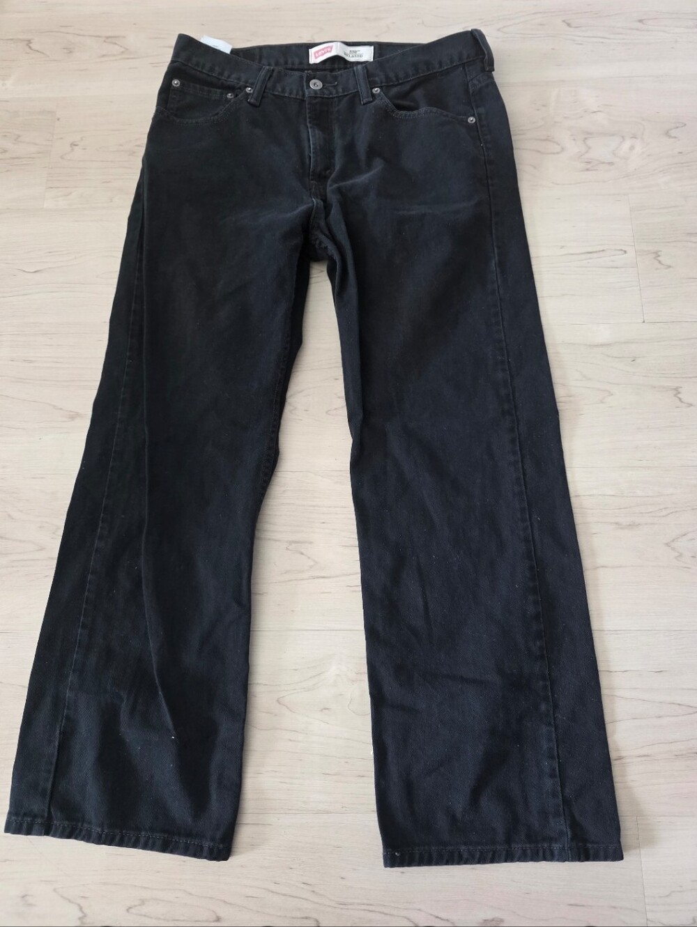 Levi's 550 Relaxed Black Jeans Men's 18 Husky W34 L29 Straight Leg Denim